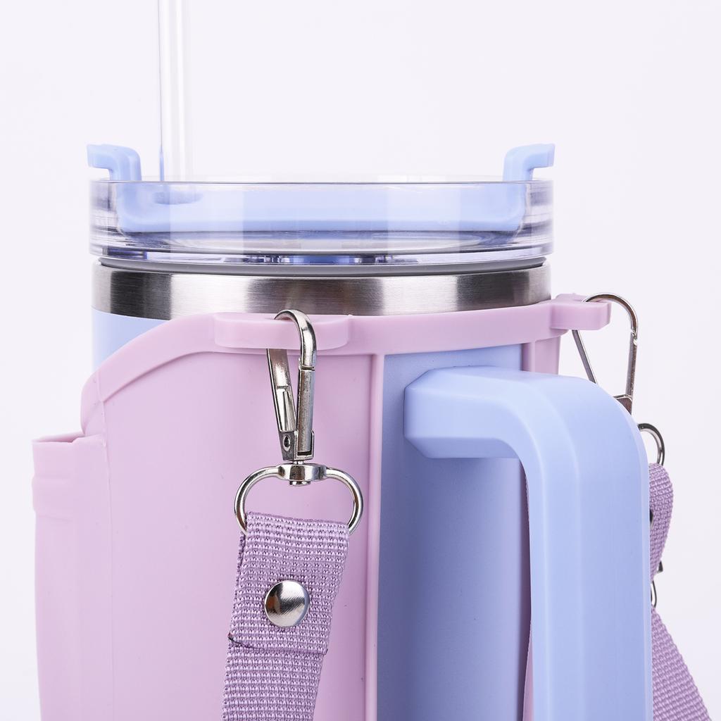 FE# Silicone Tumbler Boot Resistente ao Calor Anti-Riscos Acessórios para Copos (Roxa)