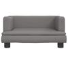 Kids Sofa Gray 60x40x30 Cm PU Leather