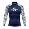 SCUBAPRO Uomo UPF 50 Manica Lunga Rash Guard Maglietta da Nuoto Surf Subacquea Estate Spiaggia Sport Acquatici
