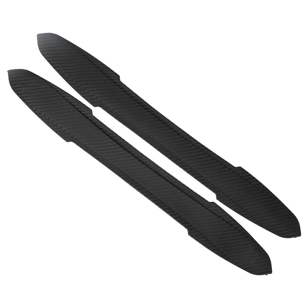 2pcs Car Bumper Protector Body Door Corner Anti Scratch Strips Sticker Carbon Fiber Style
