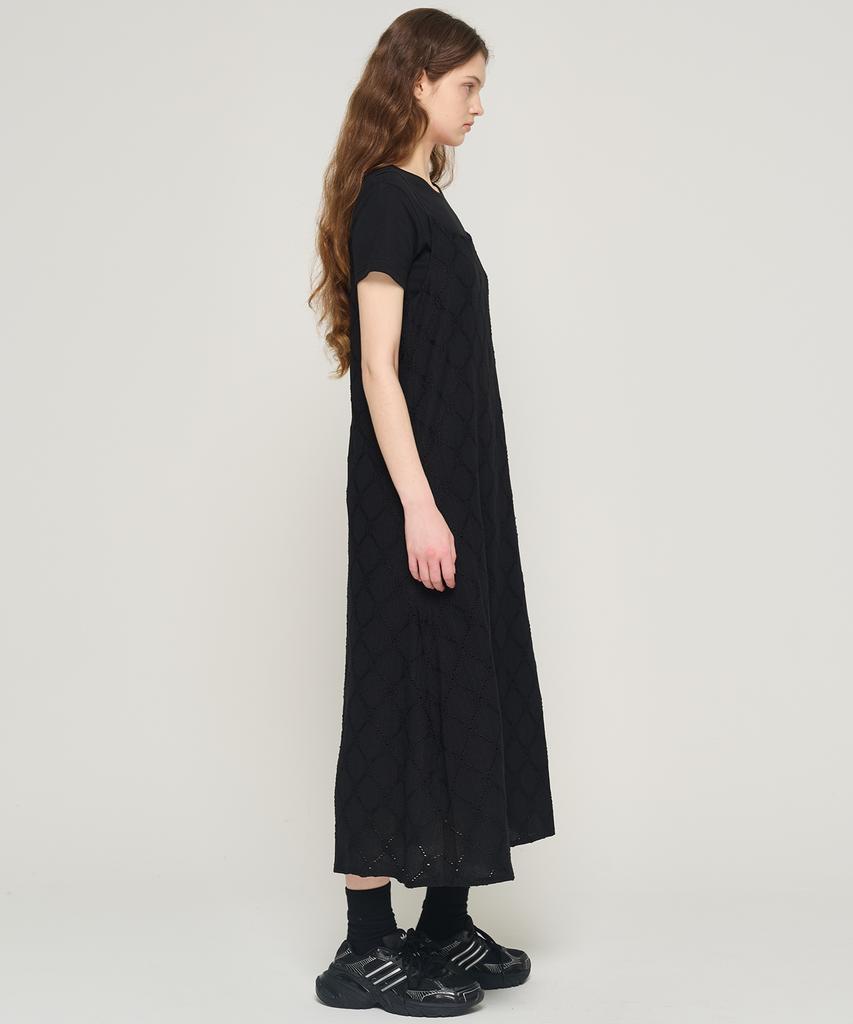 Cargo Bros For Woman Lace Layered Long Dress (Black)