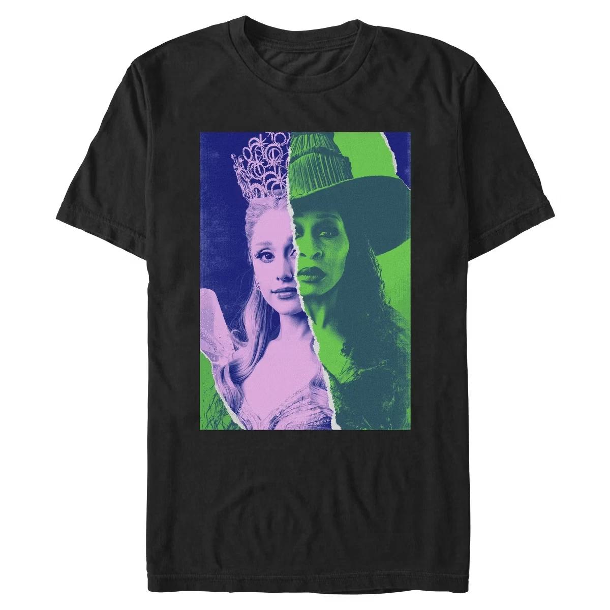 Mens Wicked: For Good Glinda and Elphaba Tonal Poster T Shirt XL