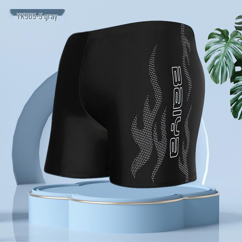 Costume de baie pentru bărbați mărimi mari stil flacără cu picior pătrat - Articole de plajă confortabile pentru adulți.