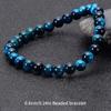 Minimalist Blue Tiger Eye Stone Beaded Bracelet Natural Stone Round Beads Bracelet For Daily Decoration