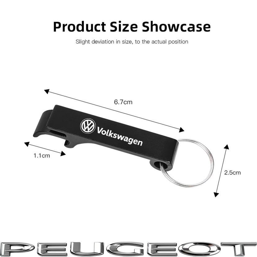1Pcs Portable Beer Bottle Opener Keychain Accessories For VW GTI Polo Golf Passat B6 Tiguan Jetta T-ROC Touareg Taigo CC Hub Cap ulvn02