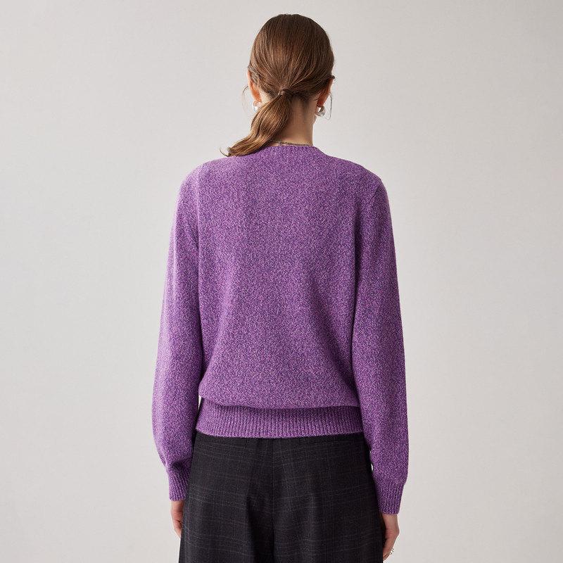 Zhaojun Women's Pure Cashmere Thickened Knitted Cardigan
