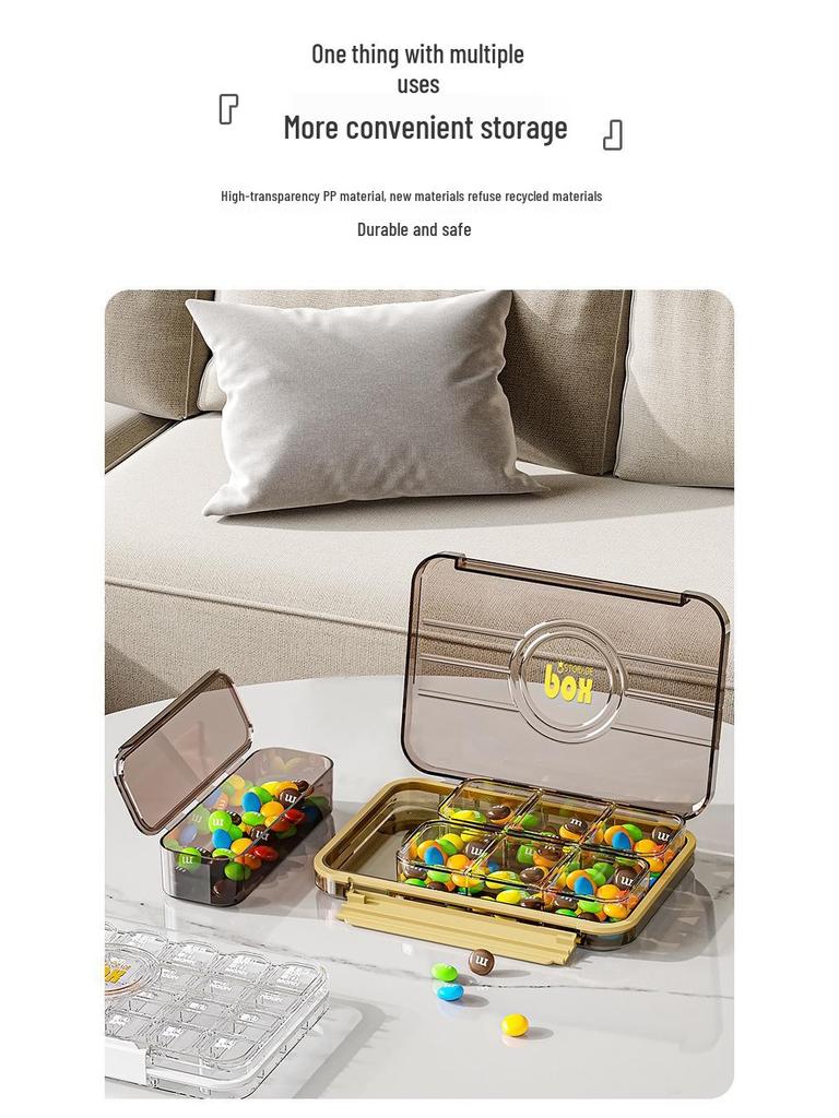 Portable Weekly Pill Organizer - Compact Travel Size with 3 Daily Compartments