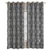 Full Blackout Curtain With Eco-Friendly Coating Floral Geometric Patterns Grommet Top Living Room Bedroom