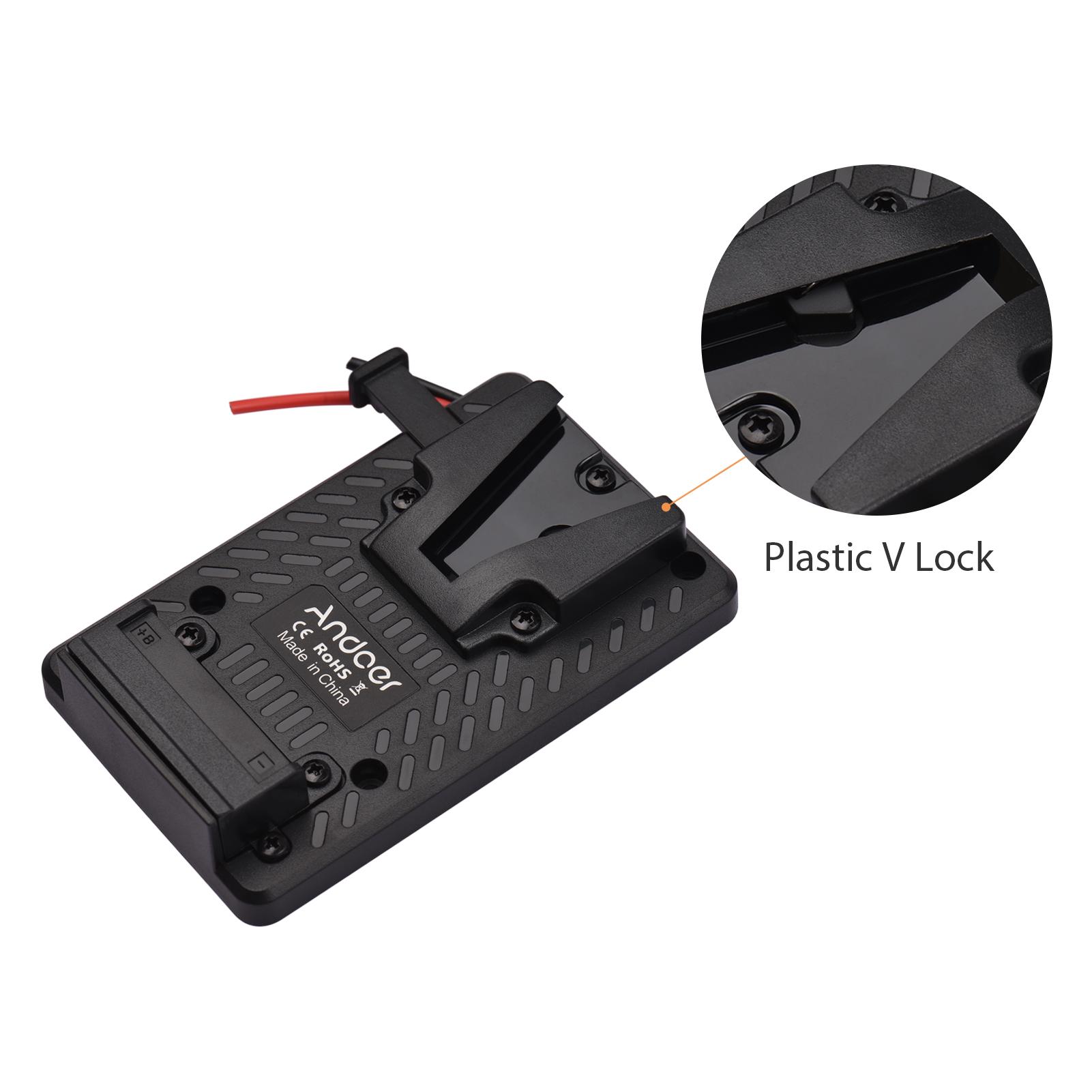 

Andoer V lock Battery Back Pack Plate Adapter Replacement for Sony V Mount Battery Full Plastic