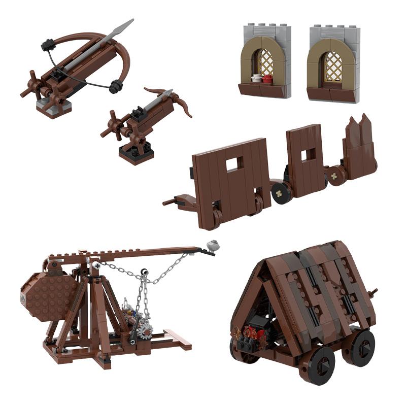 Medieval city car siege equipment MOC building blocks Assembly toy set Holiday gift for all architecture loversc