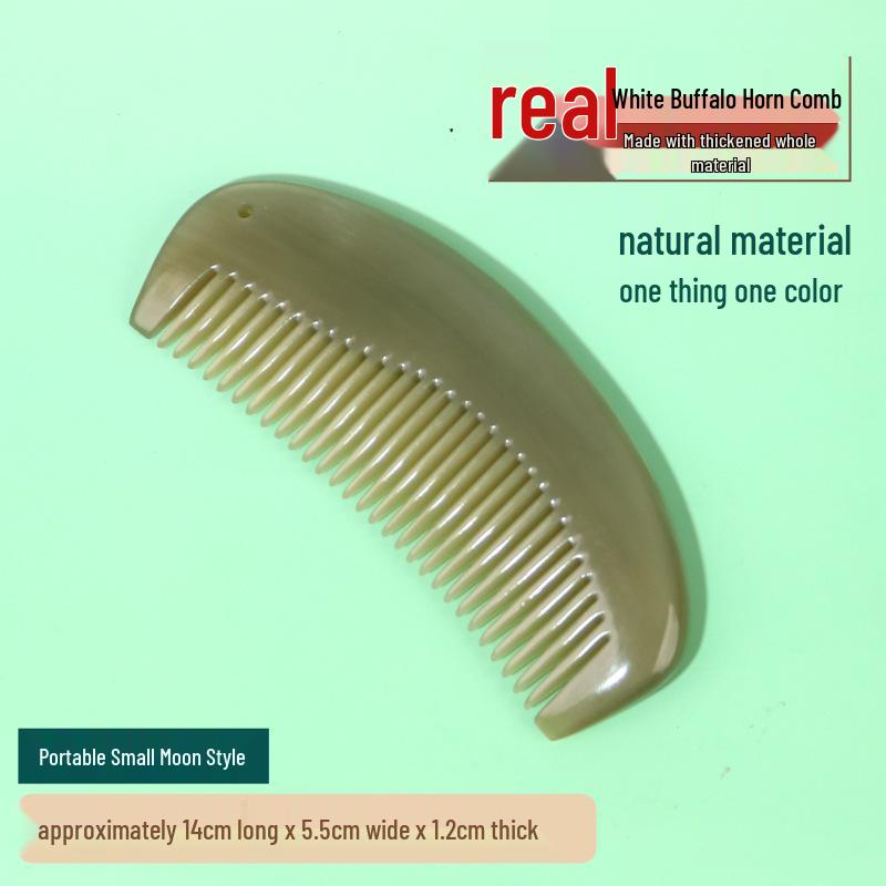 Thickened Premium Engraved White Buffalo Horn Comb - Multiple Styles Available