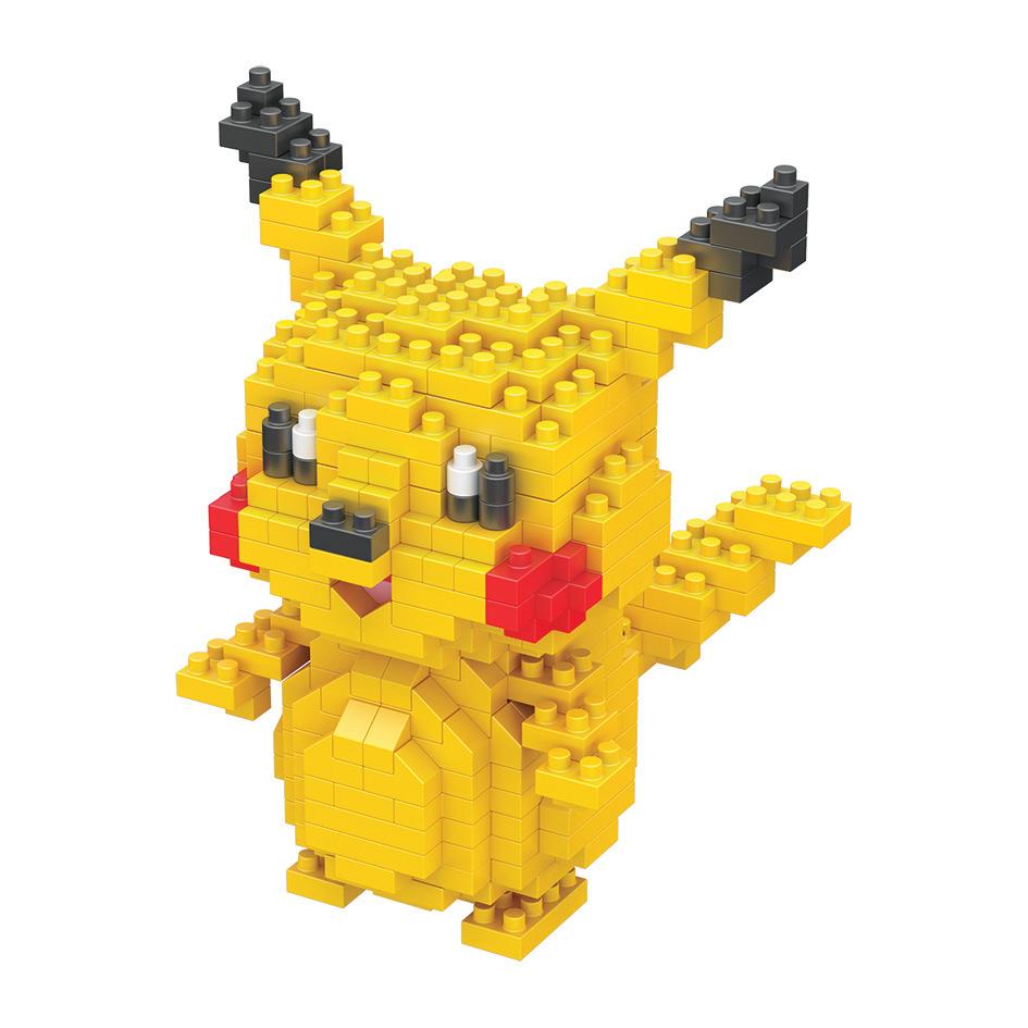 Pokemon 81 Style Pokemon Blocks Building Blocks Kawaii Cartoon Picachu Animal Mini Model Education Game Graphics Pokemon Toys