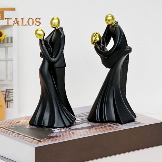 Dancing Couple Statue Resin Abstract Couple Ornament Desktop Hugging Couple Sculpture for Bedroom Living Room Decor Wedding Gift