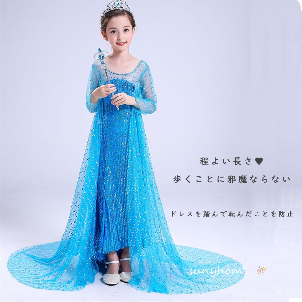 Elsa Dress Kids Princess Dress Christmas Frozen Style Halloween Costume Girls Elsa Style Kids Costume Disney Costume Cosplay Clothes Halloween