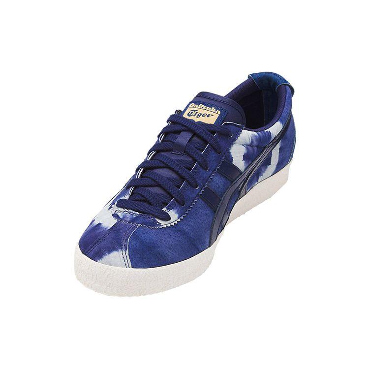 Onitsuka Tiger Delegation Synthetic Leather Printed Wraparound Non-Slip Low-Top Sneakers Unisex sneakers Blue D7N0L-4949