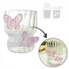 Ecarla Glass With Wavy Walls Butterfly Pink 260Ml Szk161