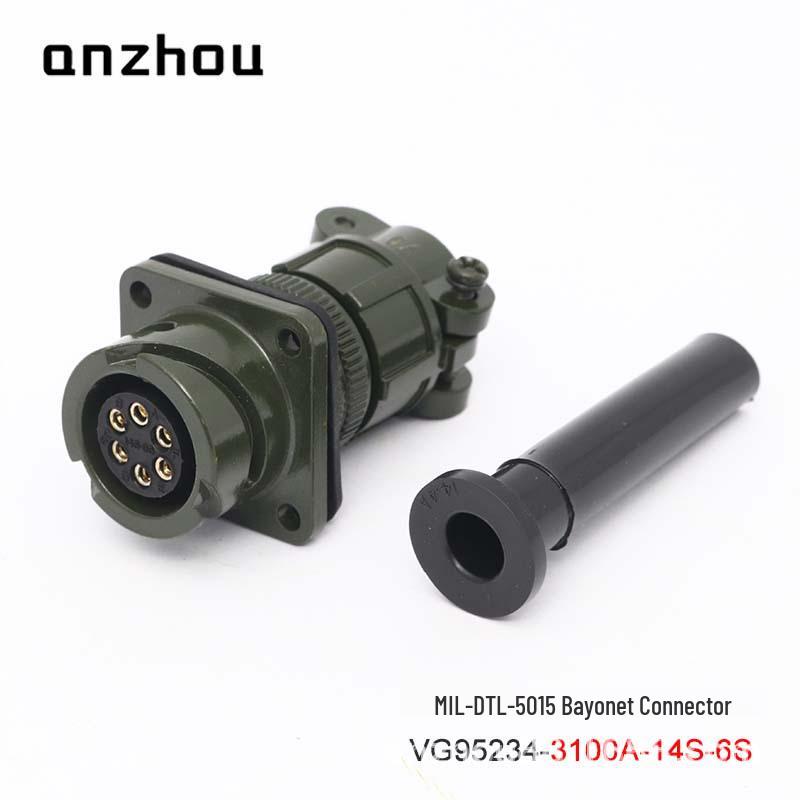 6-Pin VG95234-14S-6S Bayonet US Military Standard Connector CA06COME-14S-6P