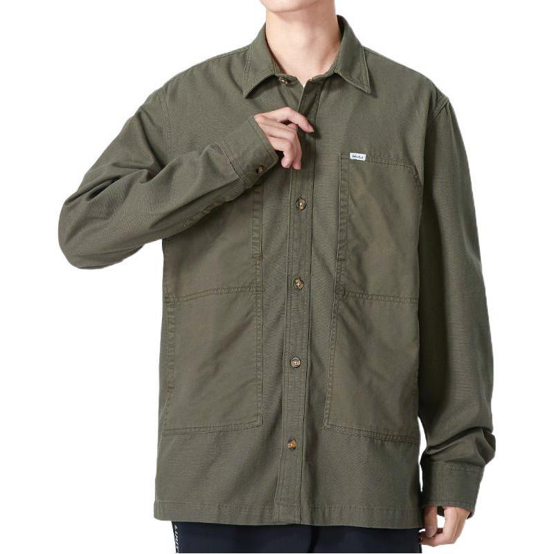 Timberland Maglia Polo a Manica Lunga Tinta Unita con Logo da Uomo Verde A5Y9NA58