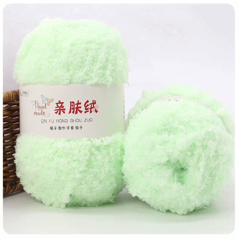 50 g/Bündel Chenillegarn, weicher, dünner Korallensamt-Handtuchfaden zum Stricken, Häkelgarn, Handstricken, Häkeln, DIY-Pullover, Puppen