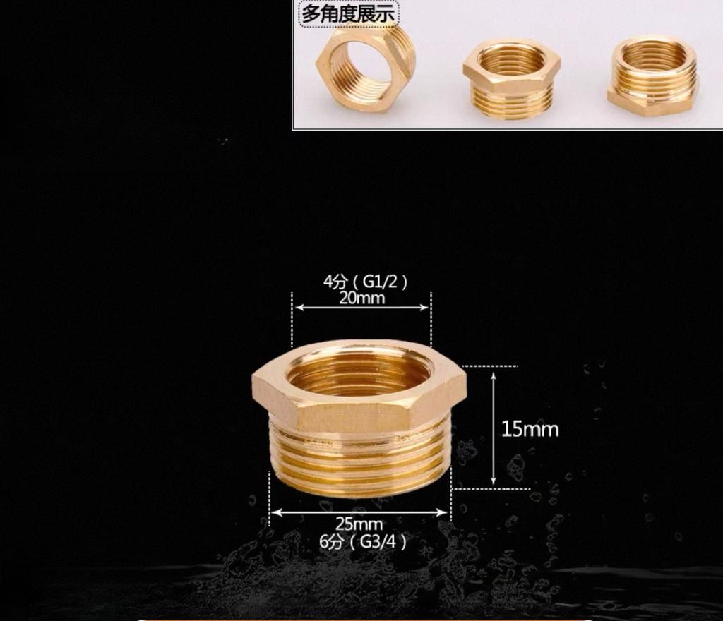 1/2" 3/4" BSP Female Male Thread Tee Type Reducing Copper Elbow Butt Joint Adapter Adapter Coupler Water Pipe Plumbing Fittings