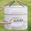 Foldable Drying Rack with Zipper Closure - Space Saving Three-layer Grid Dryer, Foldable Kitchen and Garden Storage Rack with Handle