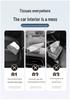 Compatible with Enjoy S9/S9T: Car Folding Tissue Box & Rear Seat Hanging Multi-functional Storage Bag.