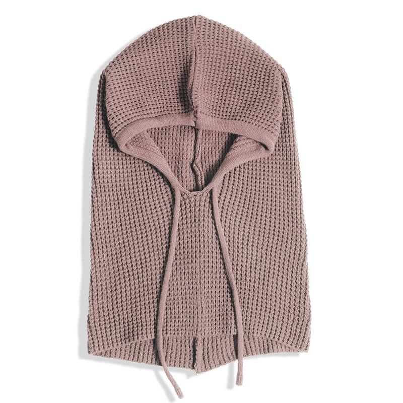 Dzianinowy szalik z kapturem dla kobiet Jesień i Zima Gruby i Ciepły Z nausznikami