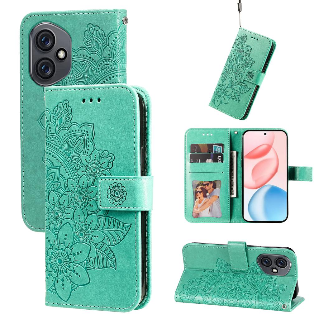 For Honor 400 5G (Global) Case Floral Pattern PU Leather Wallet Stand Phone Cover