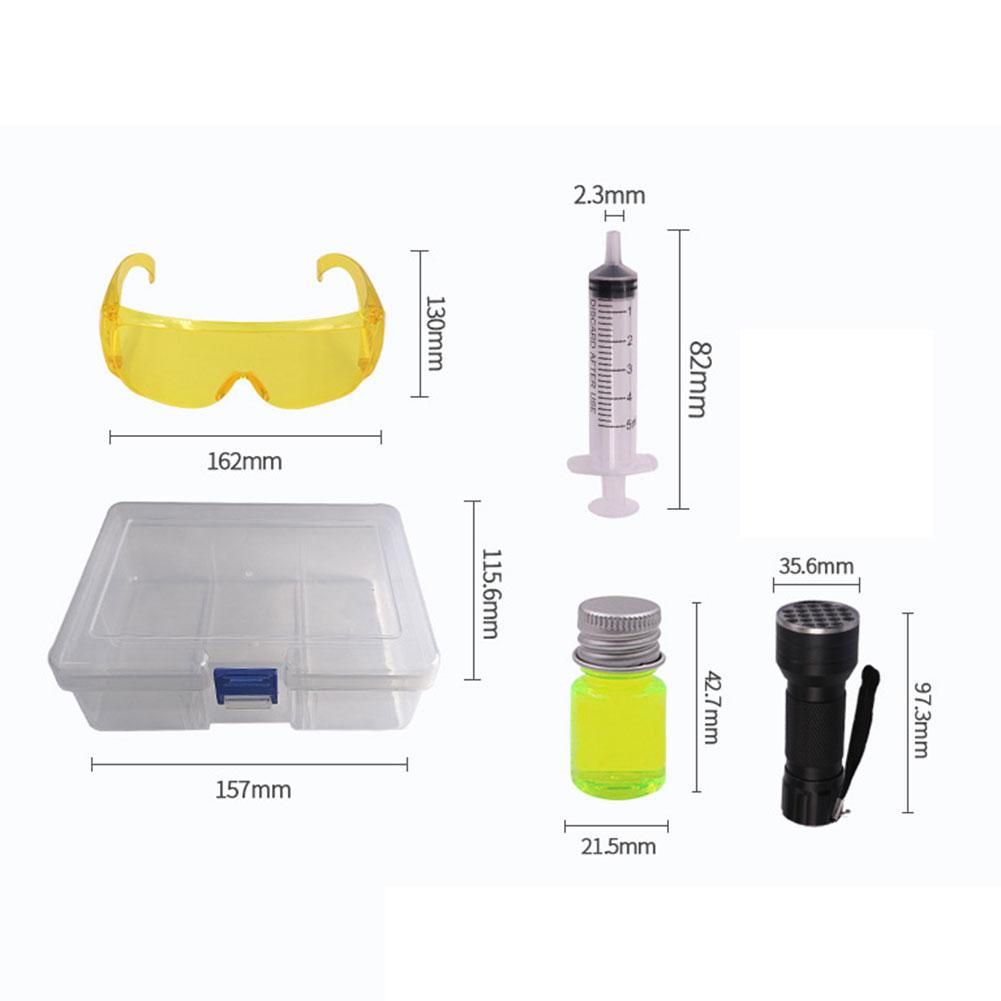 NEW Auto Fluorescent Leak Detection Tool Auto Air Conditioning Repair Tool R134a Refrigerant Gas A/C Leak Test Detector UV Dye