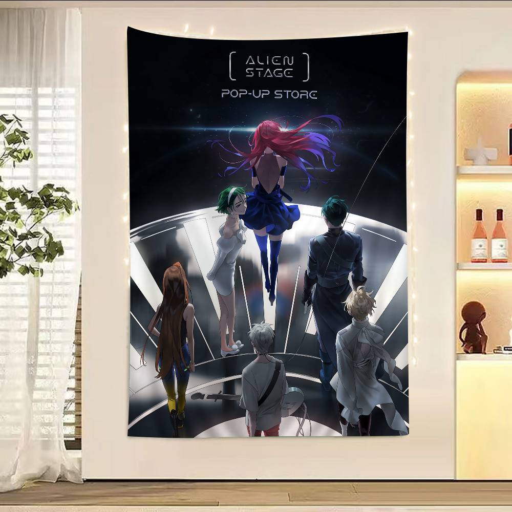Anime ALIEN STAGE Cartoon Tapestry Wall Hanging Decoration Household Home Decor
