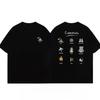 Summer Fashion Trendy Brand American Retro Printing T-shirt Short-sleeved Loose Casual Couple High-quality Pure Cotton Top