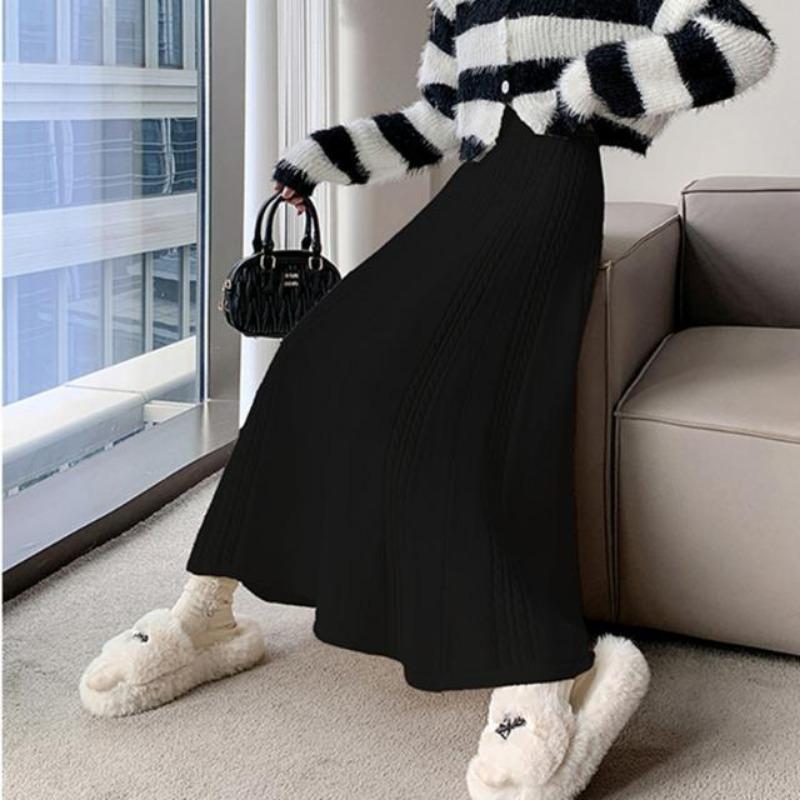 Юбка миди А-силуэта для женщин на осень и зиму — фото 4