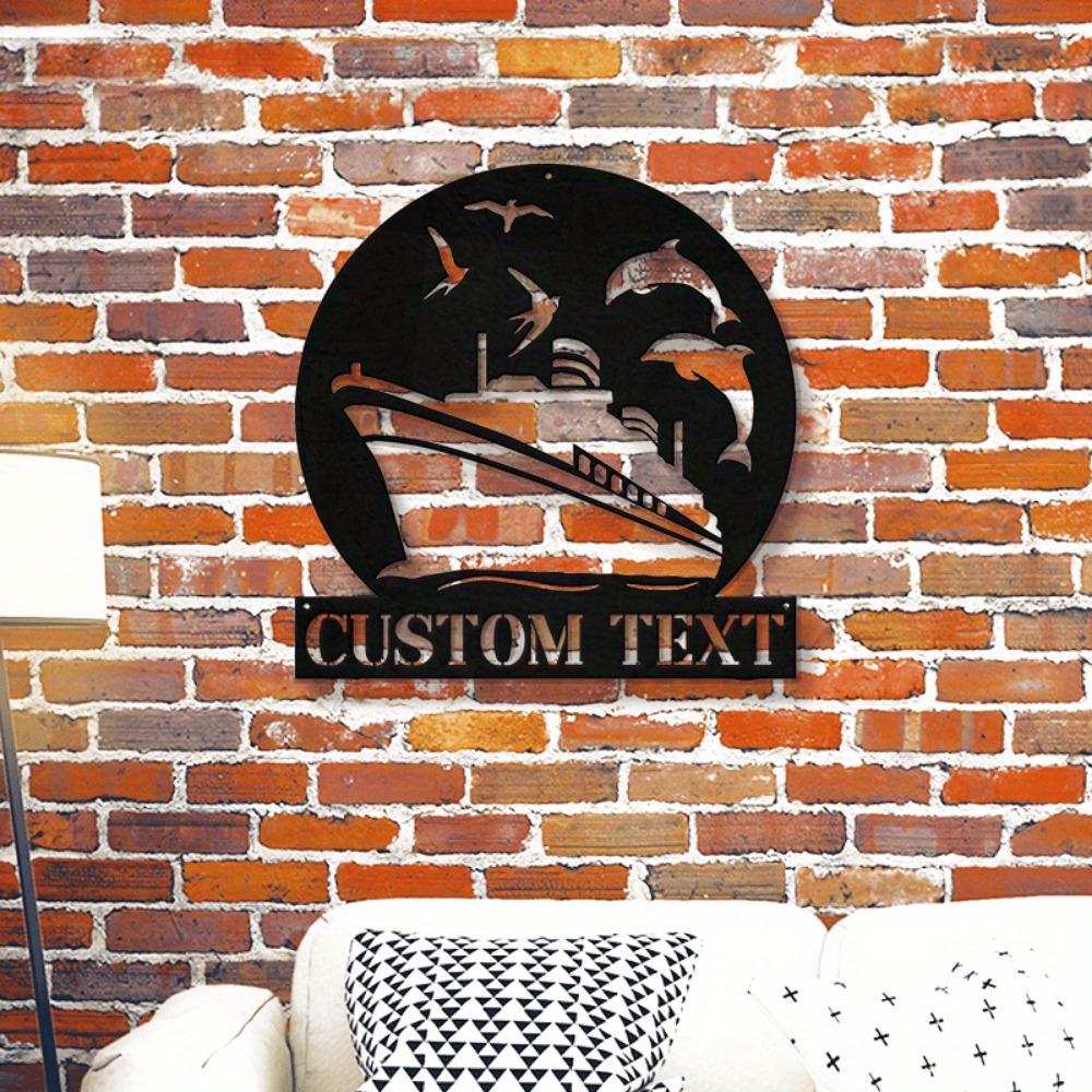 Sailor Captain Metal Sign Wall Decor Personalized Nautical Gift Home Art