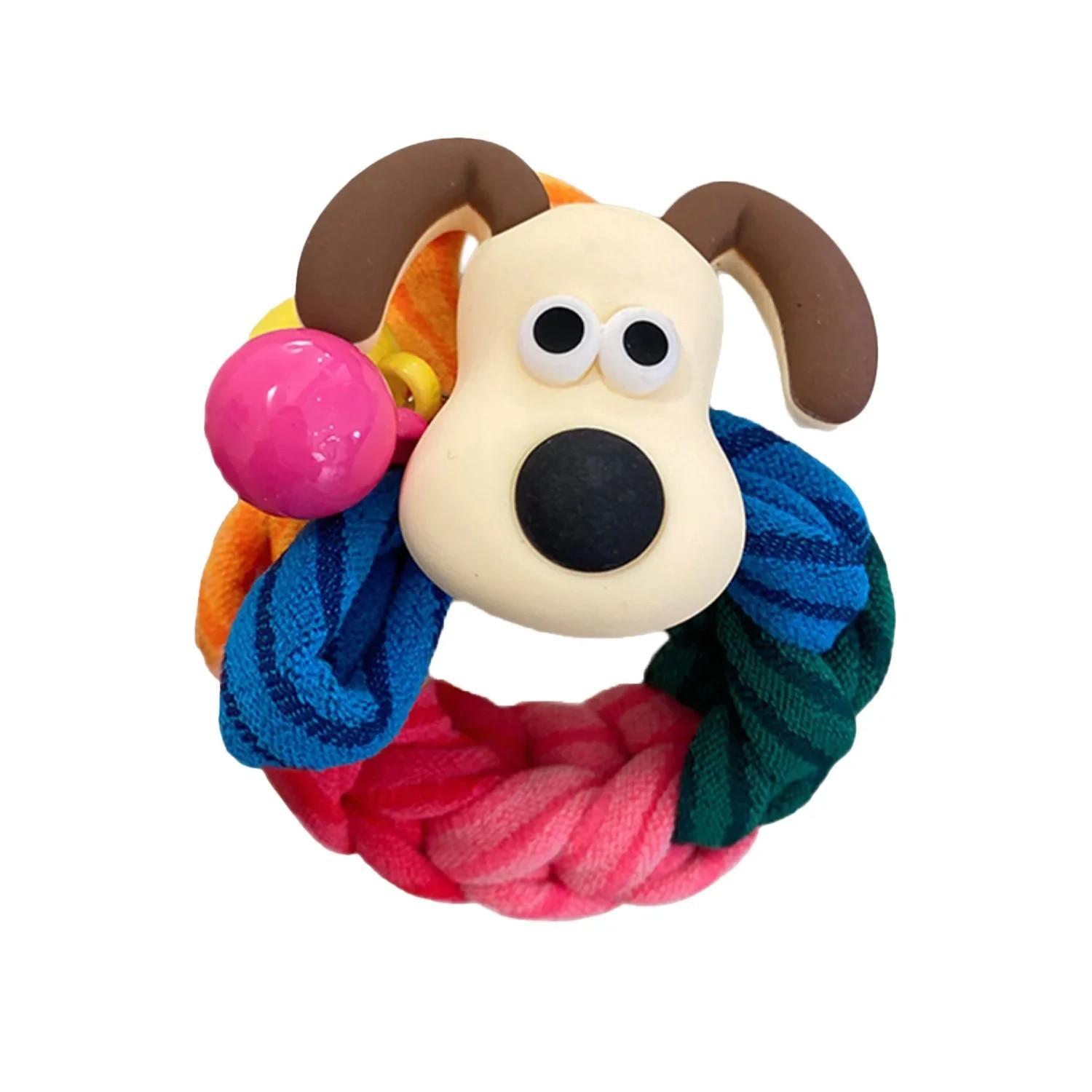 

Эластичные ленты для волос с милой собакой, кавайные мультяшные Радужные резинки для волос, повязки для волос, головные уборы, аксессуары для волос для девочек и детей