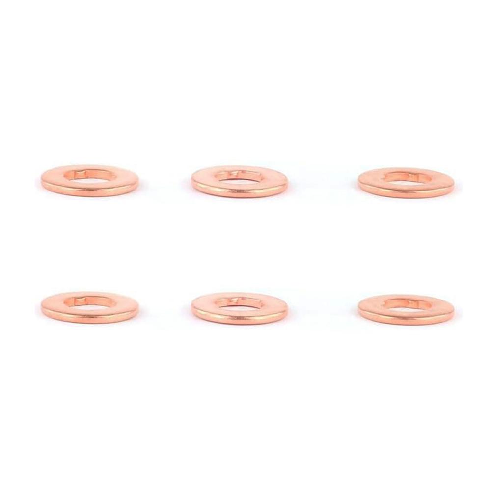 

New 6Pcs Copper Shim Clip Washer Nozzle Copper Washer Gasket F00VC17503