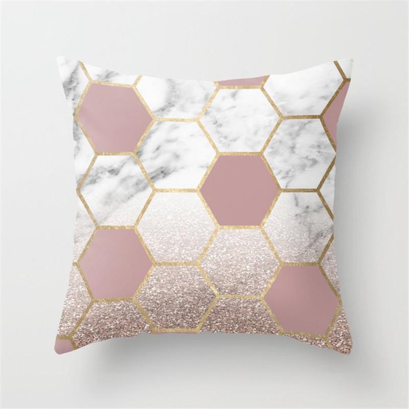 Nordic Pink Yellow Blue Geometric Cushion Pillow Case Home Living Room Sofa Bedroom Decoration Throw Pillow Case
