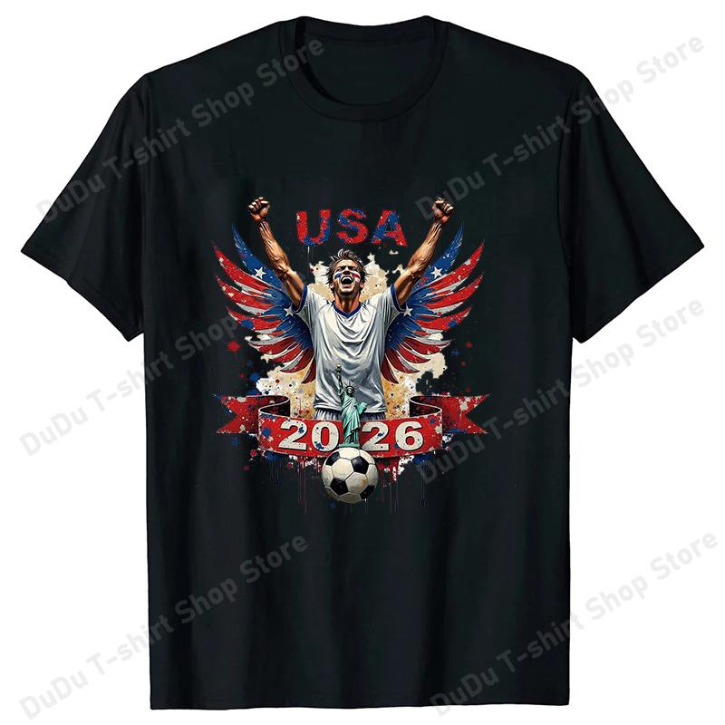 New Unisex Fashion O Neck Tops 2026 Football Printing Shirt Short Sleeve T Shirt Casual Shirt Summer T Shirts Football Fan Shirt