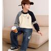 Pull en maille stylé pour garçon, manches raglan, hiver 2025