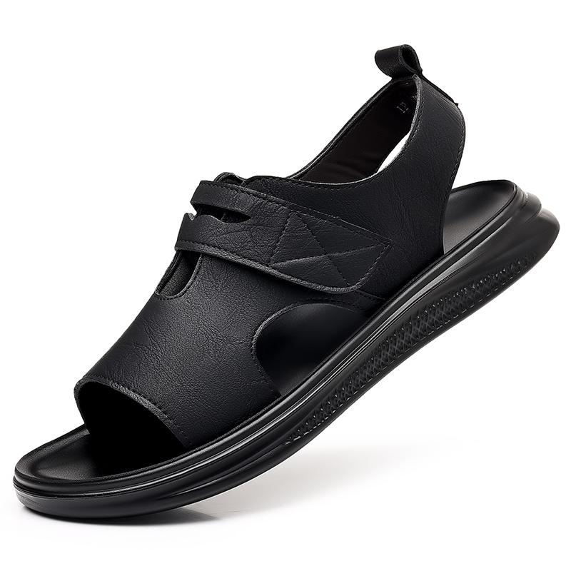 

Пляжные мужские сандалии Ретро и удобный дышащий стиль Уличная прогулочная обувь для отдыха Повседневная Деловая Обувь для молодежи 44 чёрный