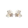 Spring and summer white flower dopamine ear clips without ear piercings, high-end sensual mini temperament, new ear piercing-free earrings