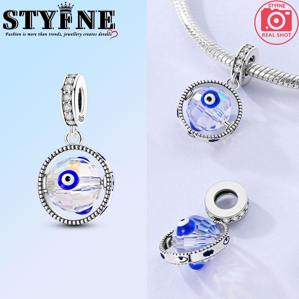 Anniversary Copper Blue Life Tree Evil Eye Sun Round Charms Pendants Fit Original Bracelets Diy Jewelry