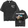 Alex Warren Little Orphan Alex Live Tour 2026 Graphic T Shirt Men's Clothing Vintage Washed T-shirts Casual O-Neck Loose T-shirt