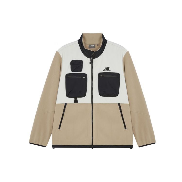 

Флисовая куртка New Balance с цветными блоками и логотипом Верхняя одежда унисекс цвета хаки 6DB42133-DB