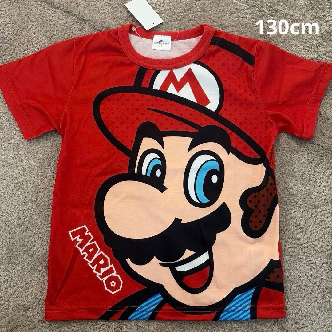 Mario short-sleeve T-shirt brand tags USJ limited edition 130cm.