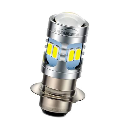 LED žárovka H6M P15D pro DC 6V Univerzální 5730 12SMD světlomet motocyklu, mlhové světlo, bílá