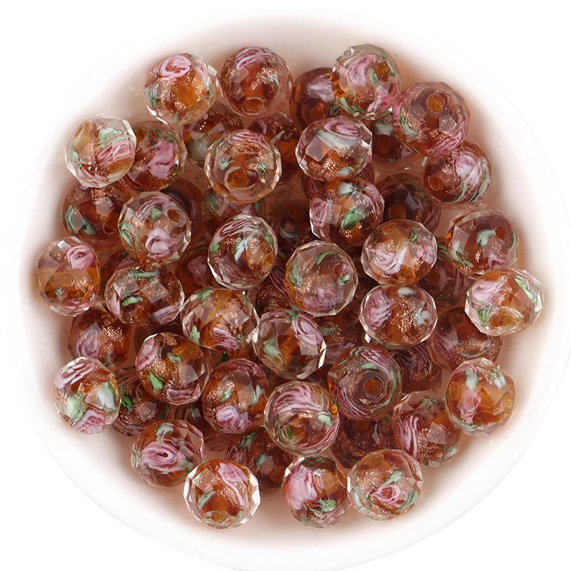 10 Stück 8 10 12mm Lampwork Abakusperlen Bunte geschliffene Kristallglasperlen Für DIY Bastelarmbänder Ohrringe Schmuckzubehör