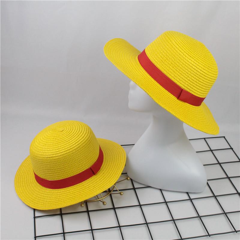 Hat Female Anime ONE PIECE Luffy Cos Anime Hat Straw Hat Summer Beach Sunshade Sun Protection Cool Hat