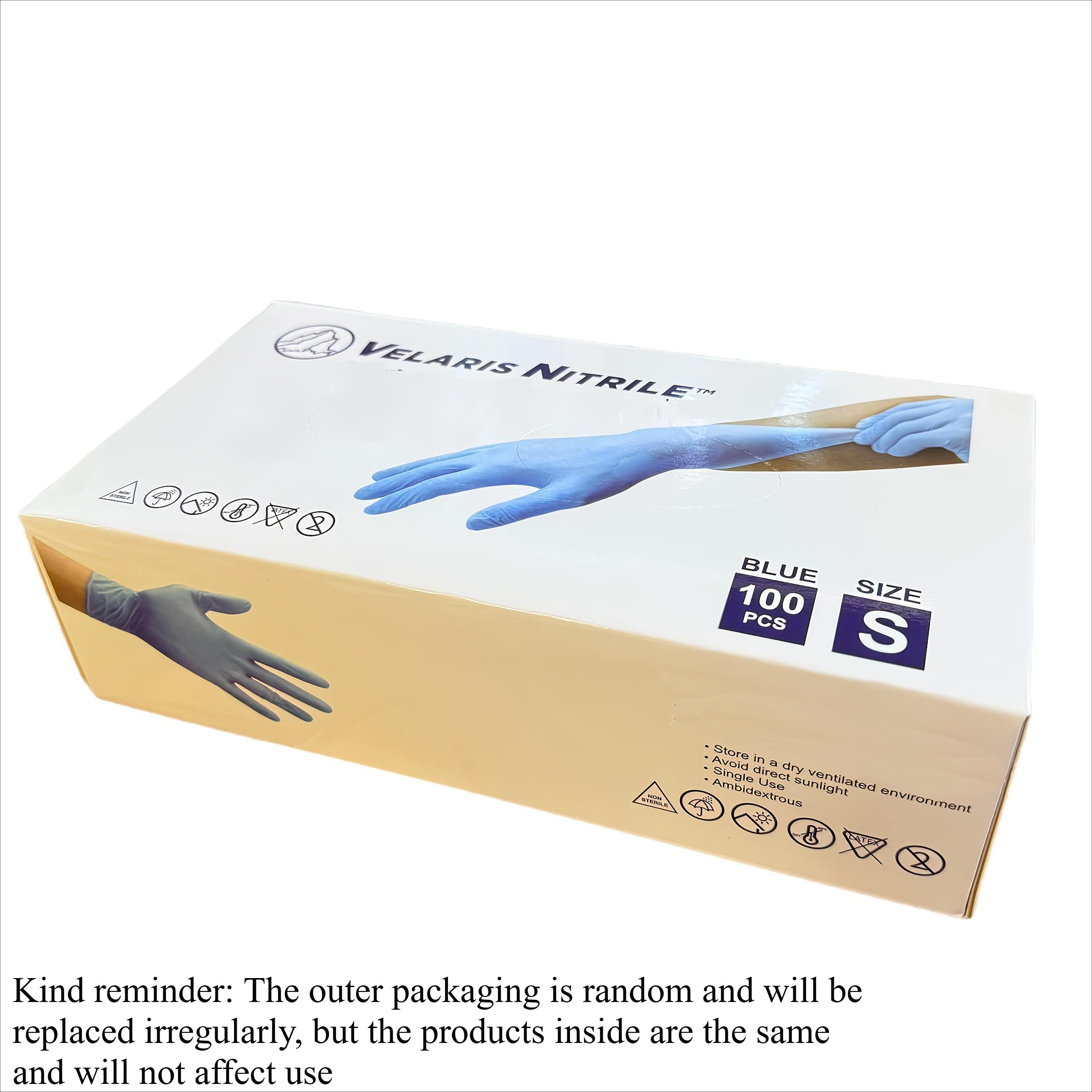 

500 шт./100 шт. Нескользящие нитриловые перчатки, Подходят для чистки аквариума и ухода за домашними животными, Экономичные (С, М, Л) 100pcs 1box