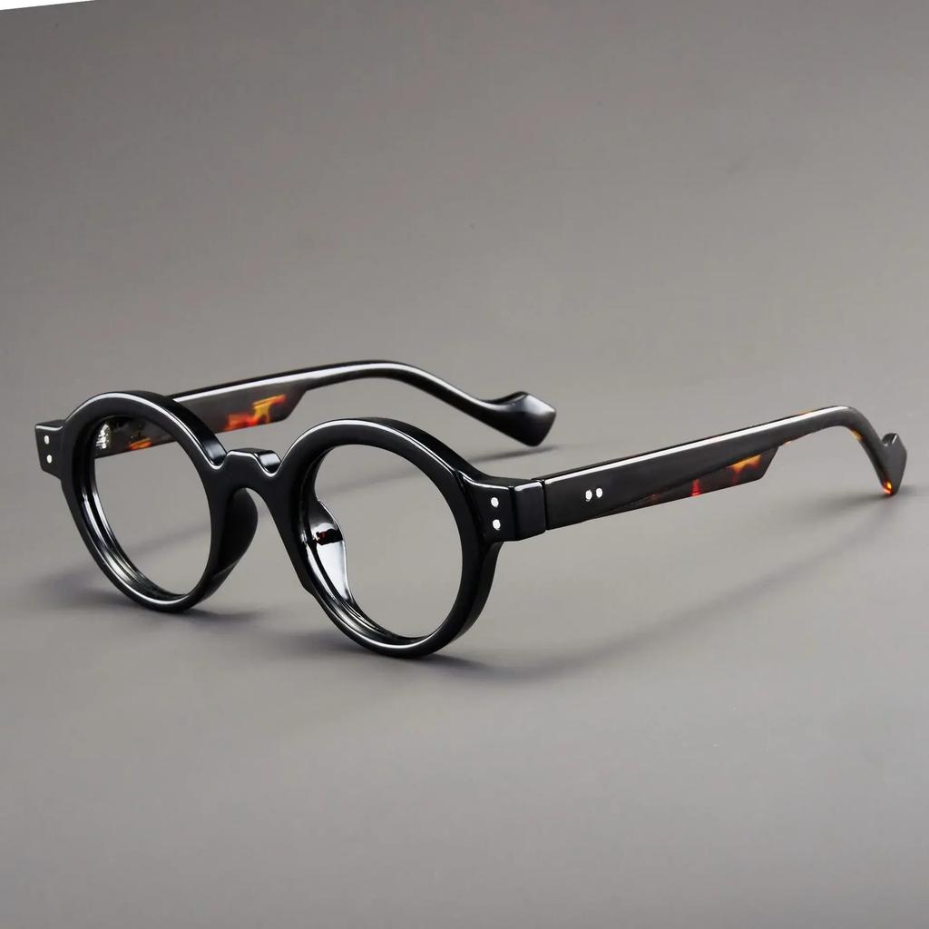 Unisex Vintage Small Round Frame Reading Eyewear Blue Light Blocking Presbyopia Glasses Fashion Multi-Colored Eyewear Legs