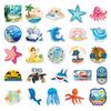 50PCS Ocean-Themed Cute Creatures Stickers for Journals, Laptops, Suitcases, and Refrigerators